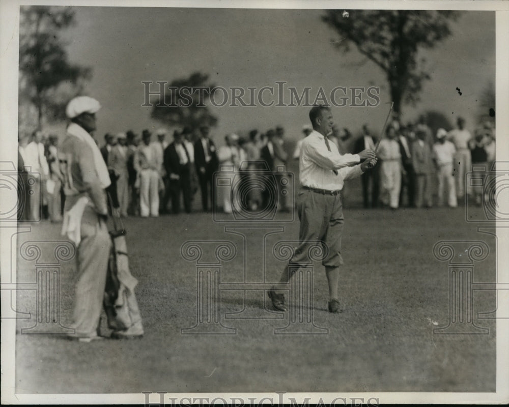 1933 Press Photo George Dunlap Jr in US Amatuer golf at Cinncinati Ohio- Historic Images