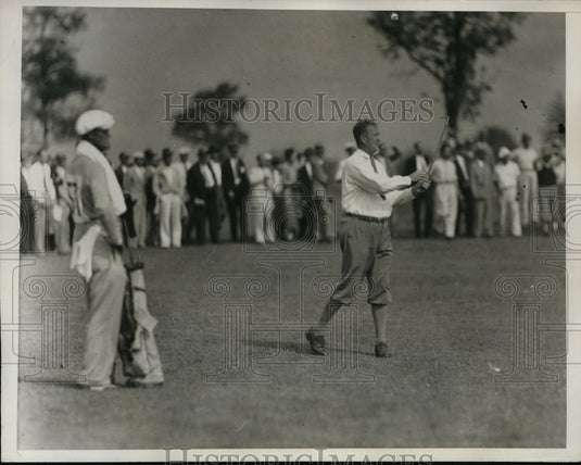 1933 Press Photo George Dunlap Jr in US Amatuer golf at Cinncinati Ohio- Historic Images