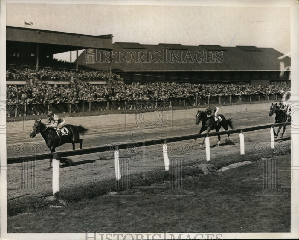 1938 Press Photo Jamaica track NY Forty Eight, Substantial, Cross Question- Historic Images