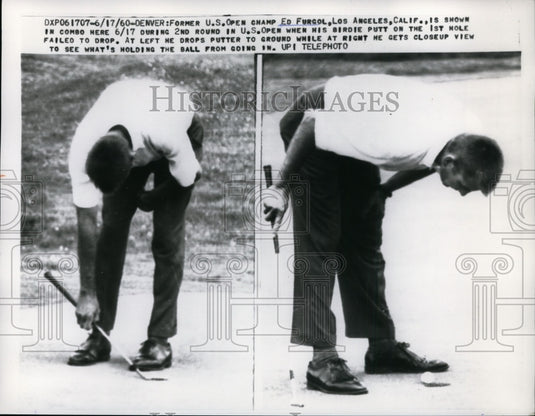 1960 Press Photo Ed Furgol in round 2 of US Open golf in Denver Colorado- Historic Images