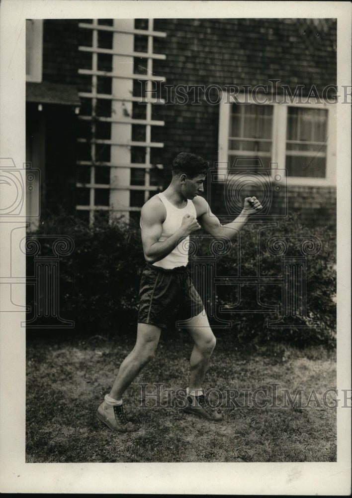 1930 Press Photo boxer Al Gomez in fighting stance - net01017- Historic Images