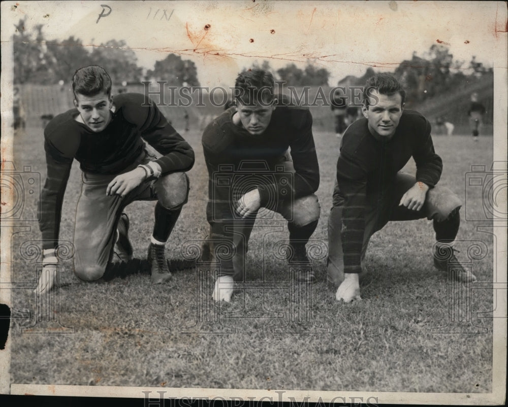 1933 Press Photo Princeton football William Poper Jr, F Warks, Gilbert Lea- Historic Images