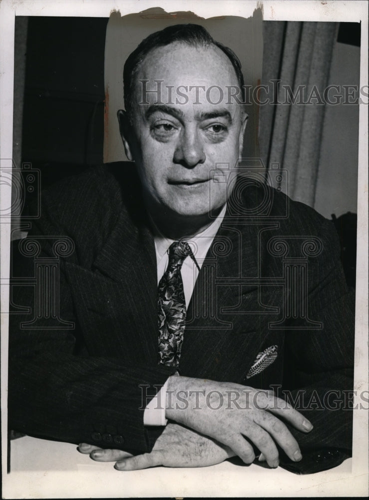 1944 Press Photo Leslie O&#39;Connor is secretary to baseball commissioner Landis- Historic Images