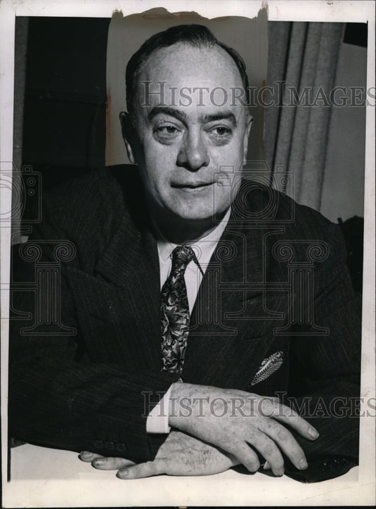 1944 Press Photo Leslie O'Connor is secretary to baseball commissioner Landis- Historic Images
