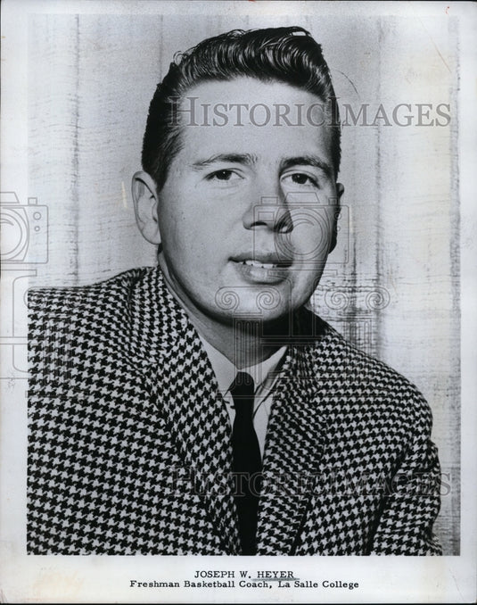 1965 Press Photo Joseph W Heyer basketball coach at La Salle College - net02807- Historic Images