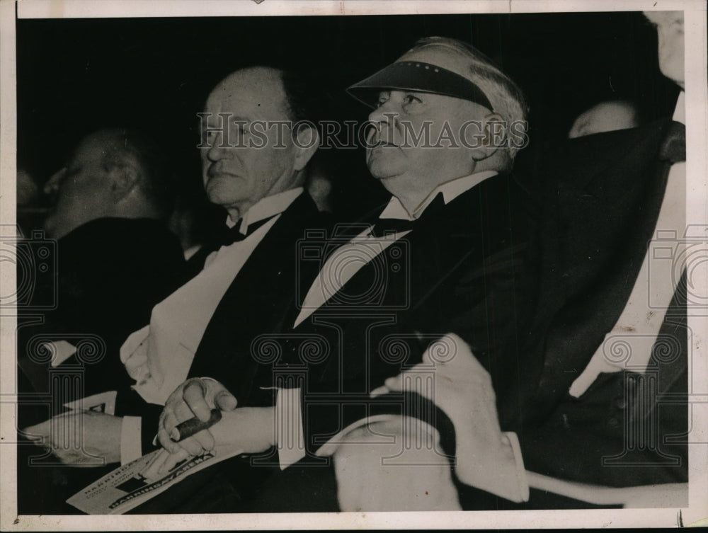 1937 Press Photo Britain&#39;s Lord Chief Justice Lord Hewart at Tommy Farr bout- Historic Images