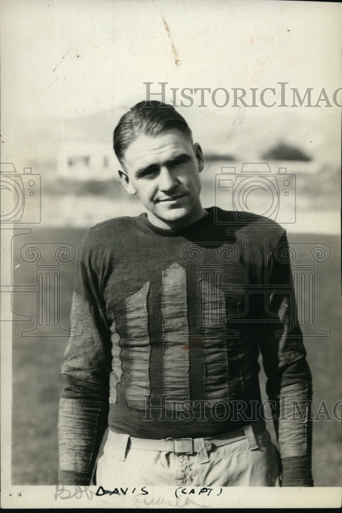 1929 Press Photo University of Wisconsin quarterback and captain Bob Davis- Historic Images