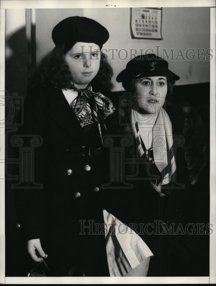 1934 Press Photo Elizabeth Williams, daughter Mary sue Jack Kearns - net03909- Historic Images