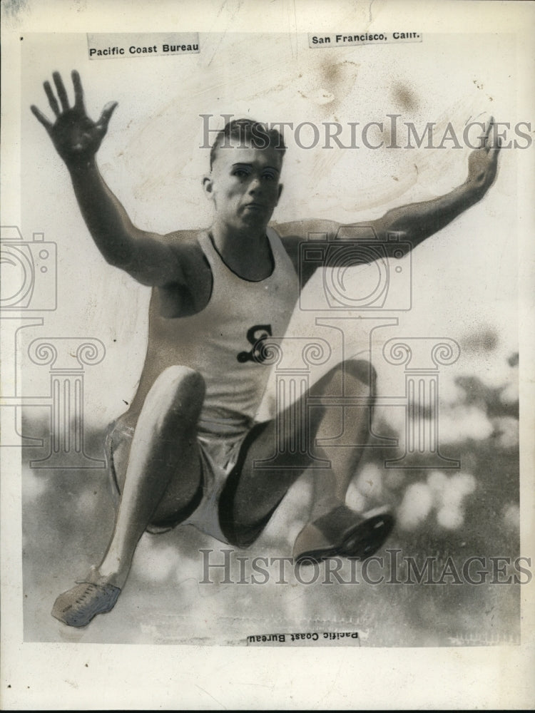 1927 Press Photo Long Jumper Fred Gombro - net04124- Historic Images