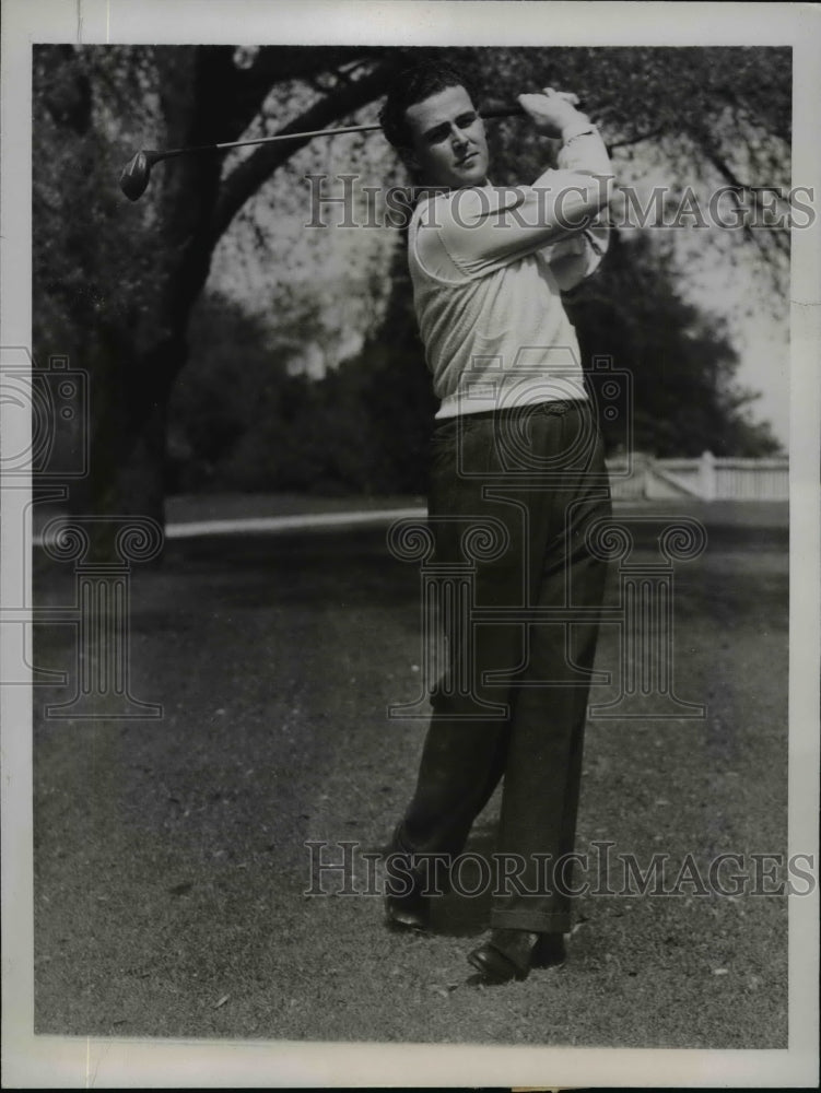 1937 Press Photo Golfer Robert Sweeney Jr wins British Amateur Golf Championship- Historic Images