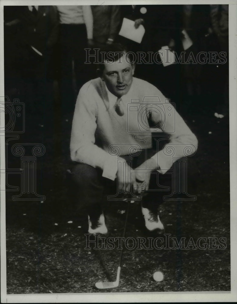 1932 Press Photo Golfer Ed Dudley at a course for a tournament - net05512- Historic Images