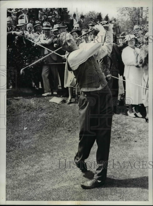 1937 Press Photo Harry Nettlebladt at practice for PGA in Pittsburgh - net05600- Historic Images