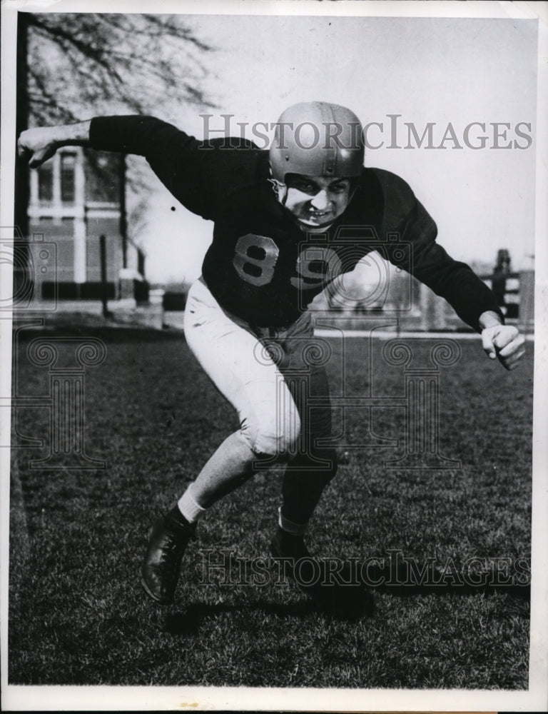 1947 Press Photo Lou Agase University of Illinois football - net05826- Historic Images