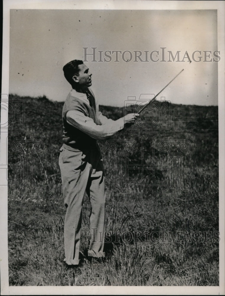 1939 Press Photo Ellsworth Vines in British Golf Championship in England- Historic Images