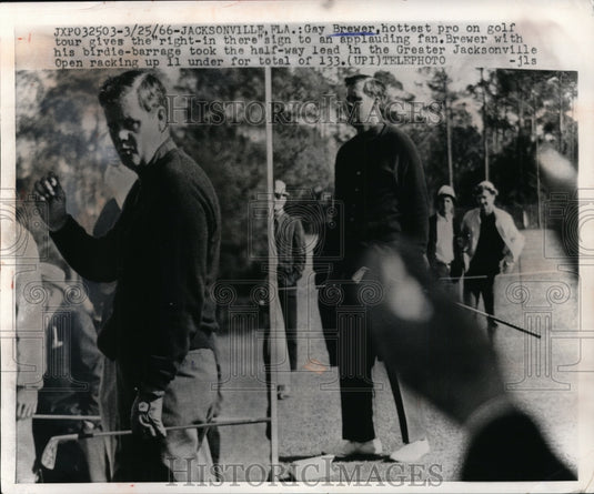 1966 Press Photo Gay Brewer at Greater Jacksonville Florida golf - net06434- Historic Images