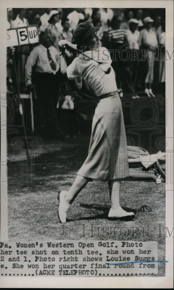 1951 Press Photo Golfer Louise Suggs at the Women's Western Open tournament- Historic Images