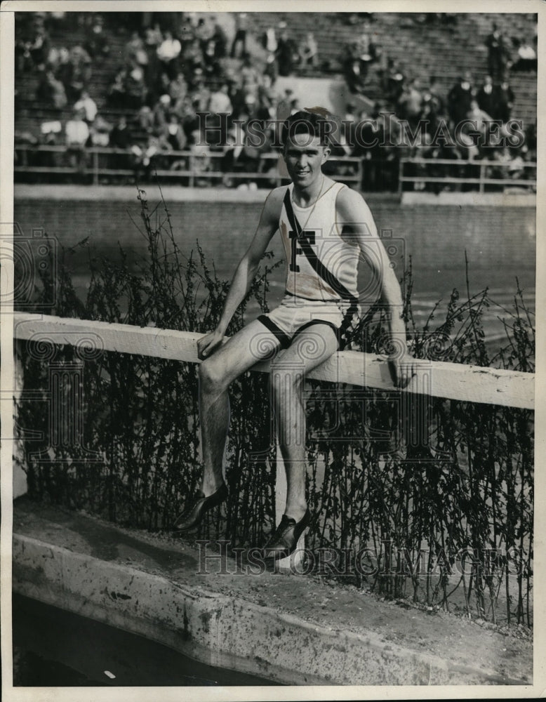 1932 Press Photo Joe cClusk Fordham University track runner - net07394- Historic Images