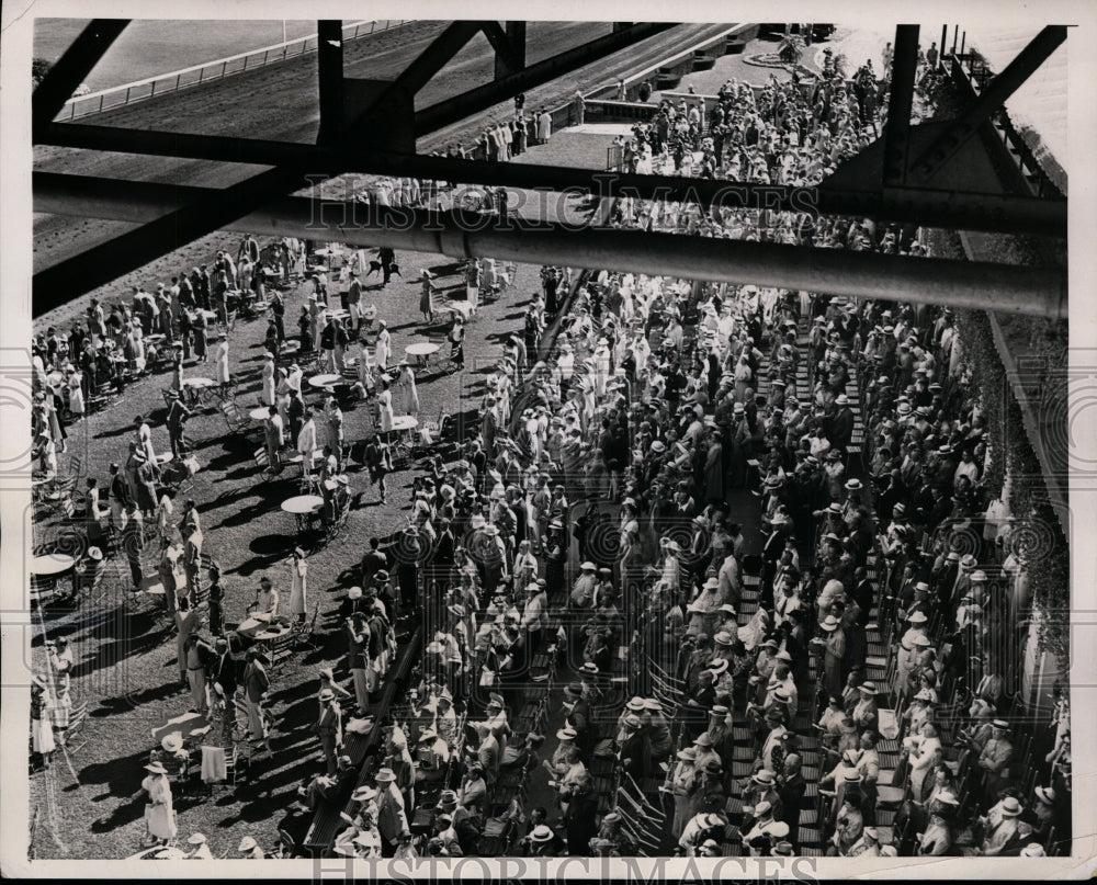 1938 Press Photo Crowds at Hileah Park races in Miami Florida - net08084- Historic Images