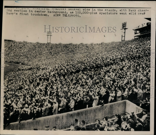 1950 Press Photo Crowds at Army versus Navy football game - net08126- Historic Images