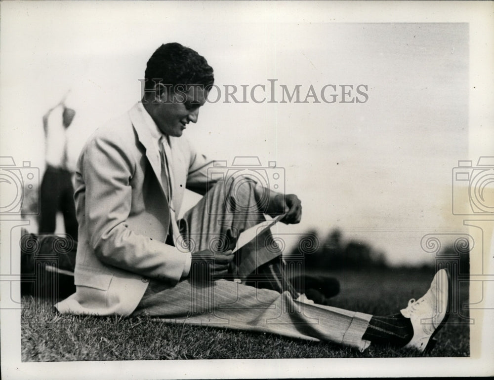 1937 Press Photo golfer Frank Strafaci in tie for 2nd in the National Open- Historic Images