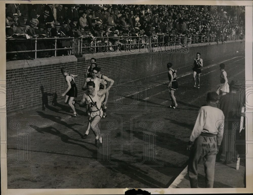 1936 Press Photo Michigan team wins 4 Mile Relay at Penn Relays in Philly- Historic Images