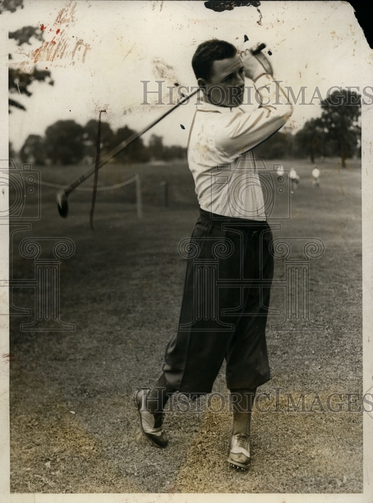 1923 Press Photo British Walker Cup golf practice of Dr William Tweddell- Historic Images
