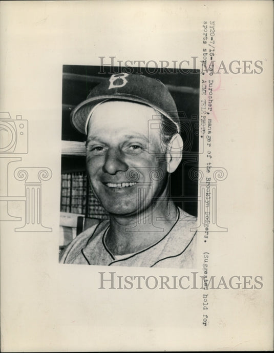 1948 Press Photo Leo Durocher manager of Brooklyn Dodgers - net09599- Historic Images