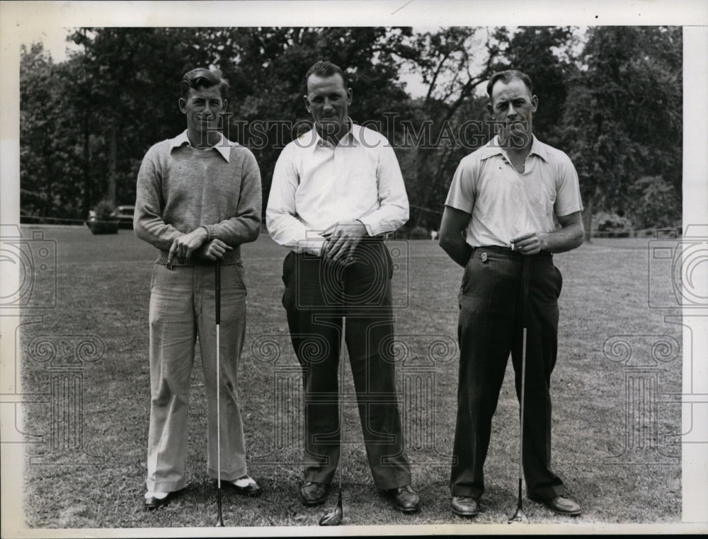 1939 Press Photo Mike, Andy &amp; Frank Szwedko at National Public Links golf in MD- Historic Images