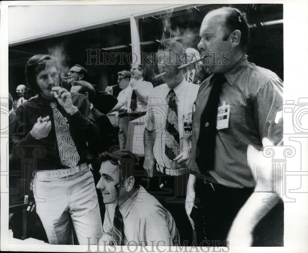 1973 Press Photo Skylan flight directors Neil Hutchinson, M Windler, Don Purdy- Historic Images