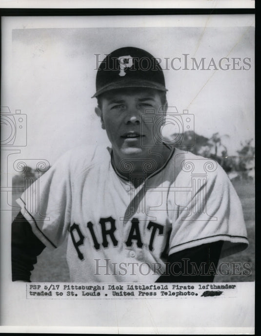 1956 Press Photo Dick Littlefield Pirates pitcher traded to St Louis- Historic Images