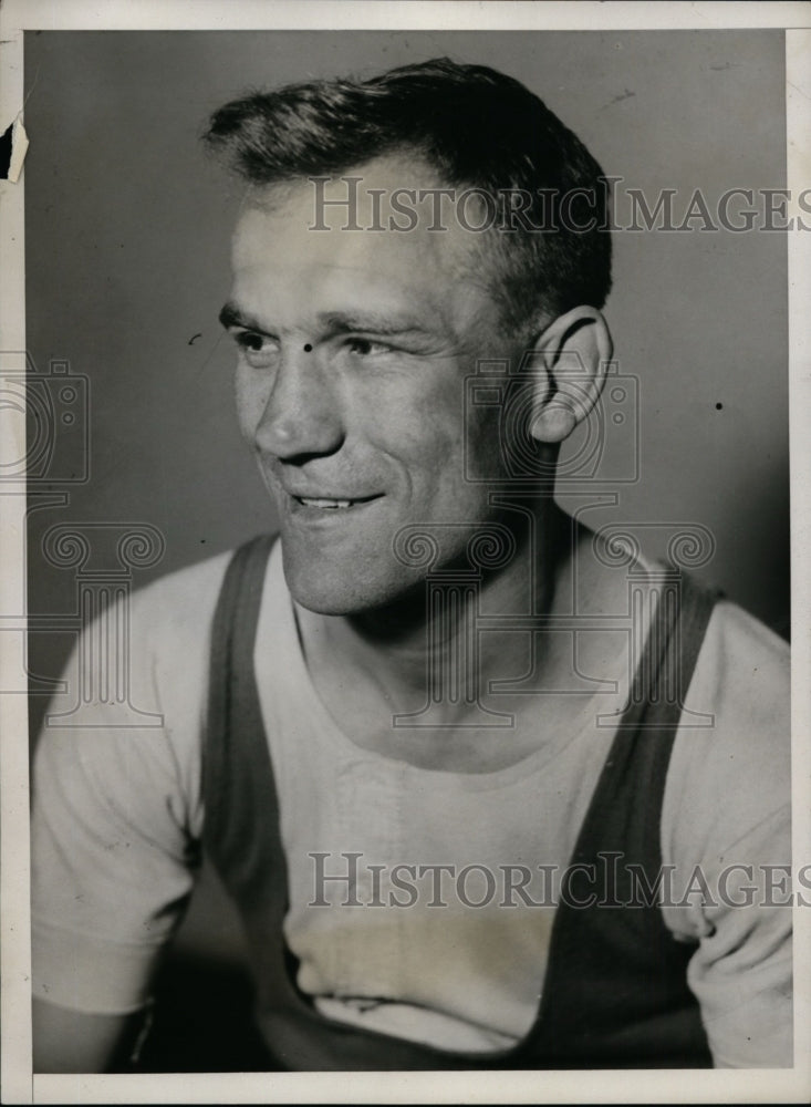 1933 Press Photo Seaman Watson British boxer trains in NJ for Kid Chocolate bout- Historic Images