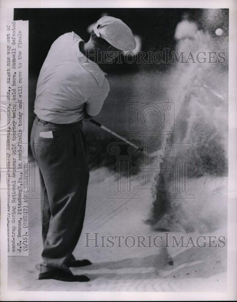 1951 Press Photo Billy Maxdell in National Amateur golf in Pittsburgh PA- Historic Images