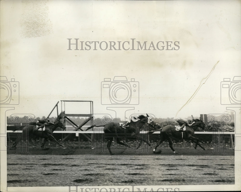 1937 Press Photo Ben Brush Handicap race Count Arthur, Moon Side, Espoa- Historic Images