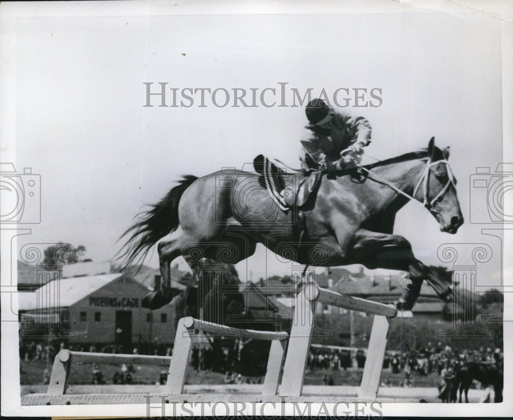 1952 Press Photo WJ Greaves i n Open Jump event at Perth Royal Show - net11648- Historic Images