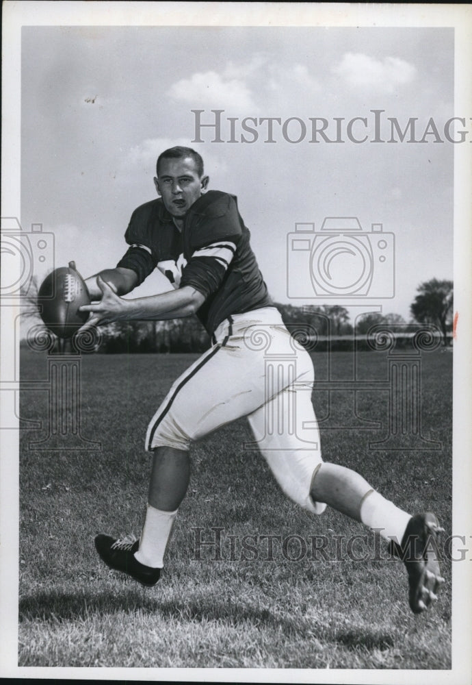 1959 Press Photo Dave Kaiser football end at Michigan State - net11867- Historic Images