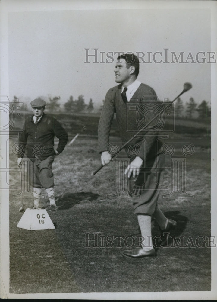 1929 Press Photo GL Rowe in London-America golf in Surrey England - net11894- Historic Images