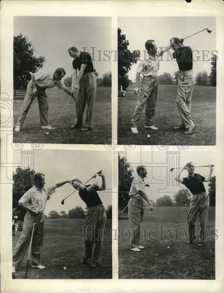 1939 Press Photo Ross Graham &amp; golfer Paul Runyan at Westchester NY club- Historic Images