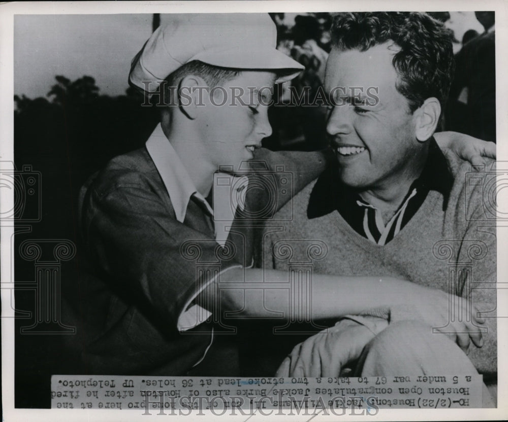 1952 Press Photo Jackie Williams, Jackie Burke at Houston Open in Texas- Historic Images