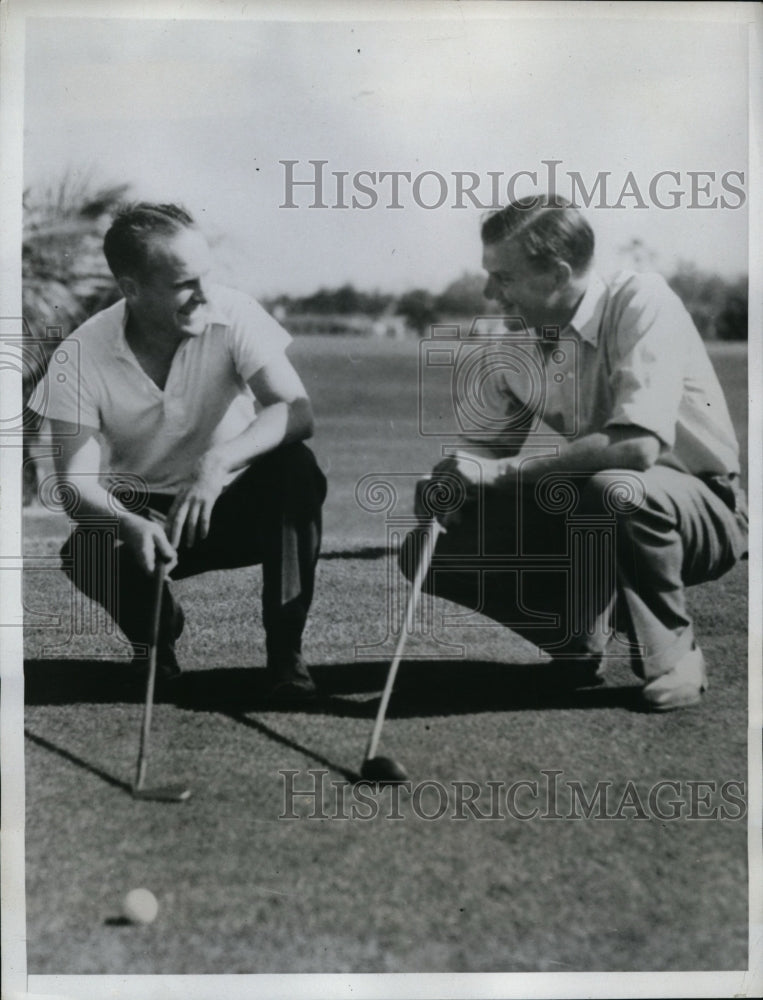 1935 Press Photo Charles Whitehead, Arthur Lynch 4th Miami Biltmore Amateur golf- Historic Images