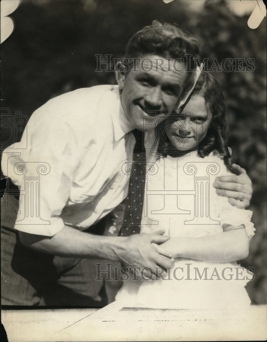 1921 Press Photo Boxer Johnny Kilbane & his daughter - net13260- Historic Images