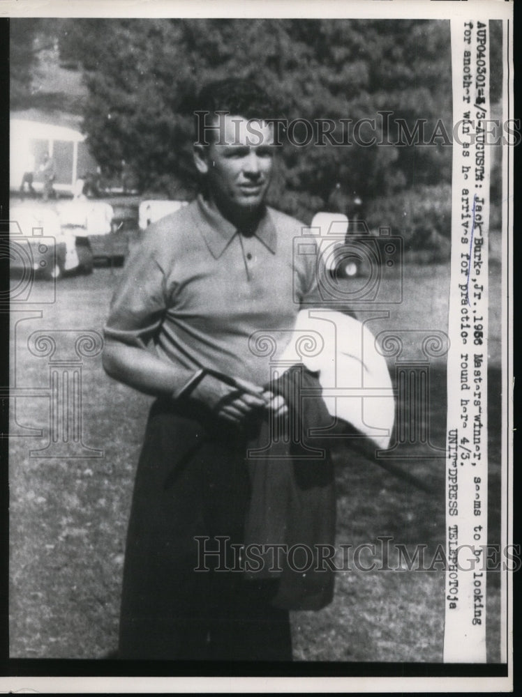 1957 Press Photo Jack Burk Jr at Augusta Georgia for Masters golf - net14204- Historic Images