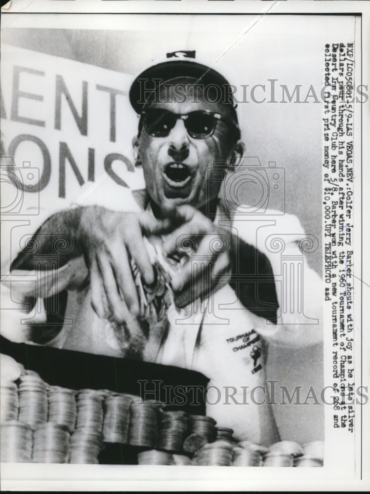 1960 Press Photo Golfer Jerry Barker wins Tournament of Champions in Nevada- Historic Images