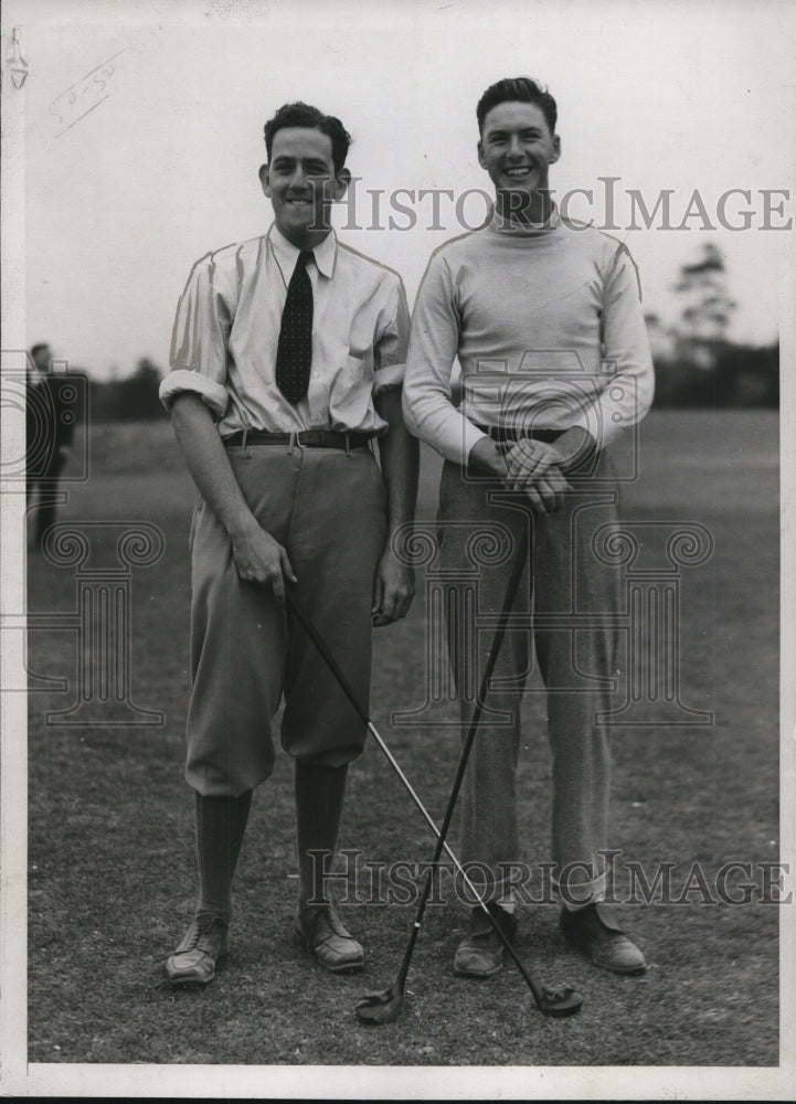 1933 Press Photo Jack Tooner Florida golf champ, Tommy Goodwin of NY - net15678- Historic Images