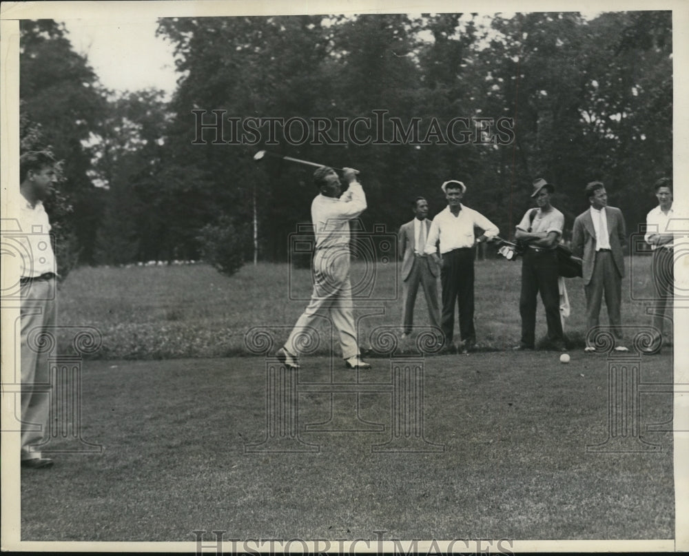 1935 Press Photo George Somonson, Jimmy Hines at a golf tournament - net15791- Historic Images