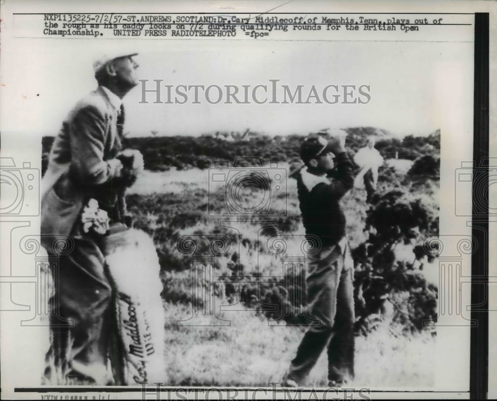 1957 Press Photo Cary Middlecoff at British Opem at St Andrews Scotland- Historic Images