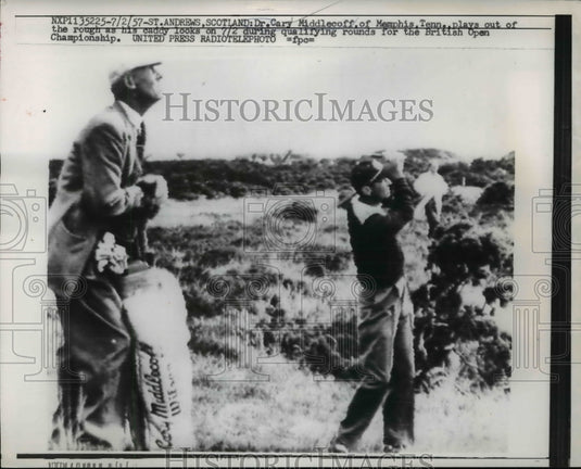 1957 Press Photo Cary Middlecoff at British Opem at St Andrews Scotland- Historic Images