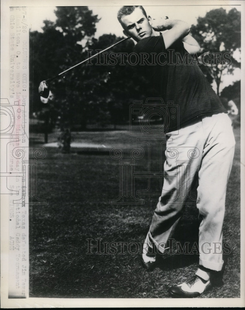 1948 Press Photo Don Addington in National Caddy golf at Columbus Ohio- Historic Images