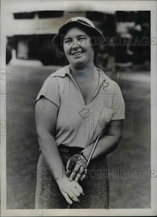 1937 Press Photo Mrs Estelle Lawson Page golf tournament - net19215- Historic Images