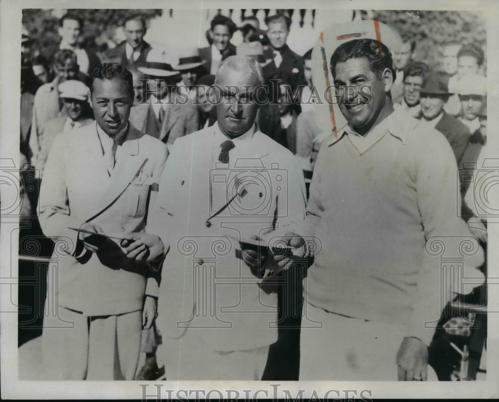 1934 Press Photo Olin Dutra wins 5th Miami Biltmore golf, Mike Turnsea 2nd- Historic Images