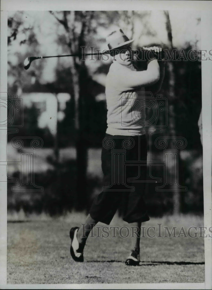 1934 Press Photo Jack Ryerson at Mid Winter golf tournament Pinehurst NC- Historic Images